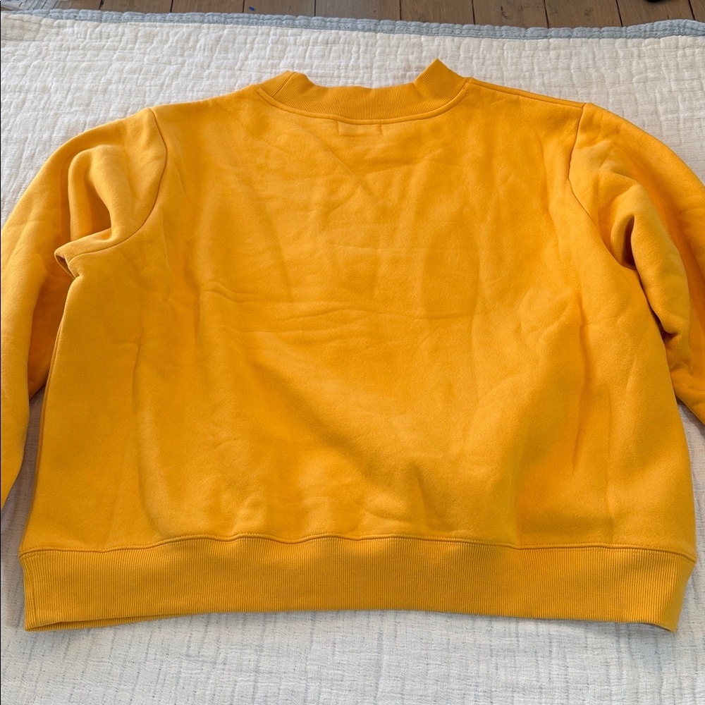 PARKE VARSITY MOCK NECK SWEATSHIRT NEW! Apricot/White NWT(in bag) L/XL - Picture 9 of 12